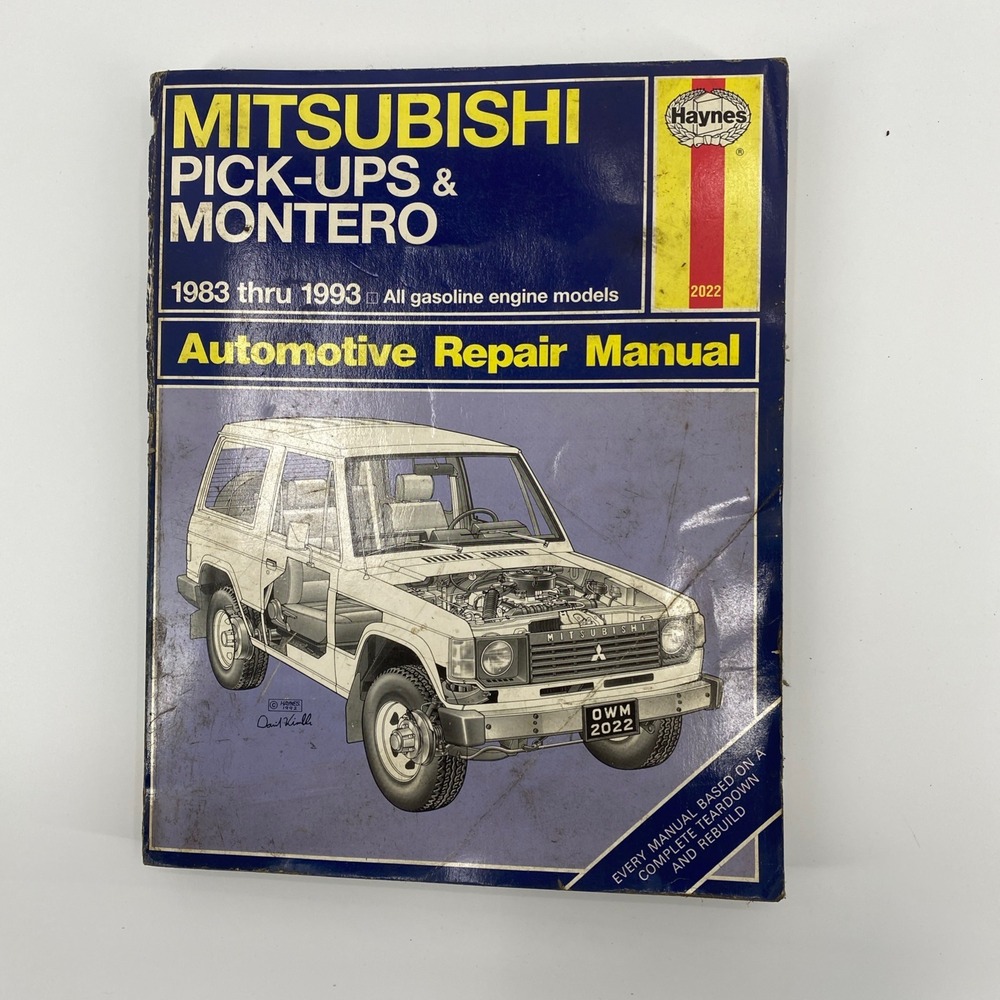 Haynes Mitsubishi Pick-Ups Montero 1983-1993 Repair Manual Gasoline 2WD 4WD